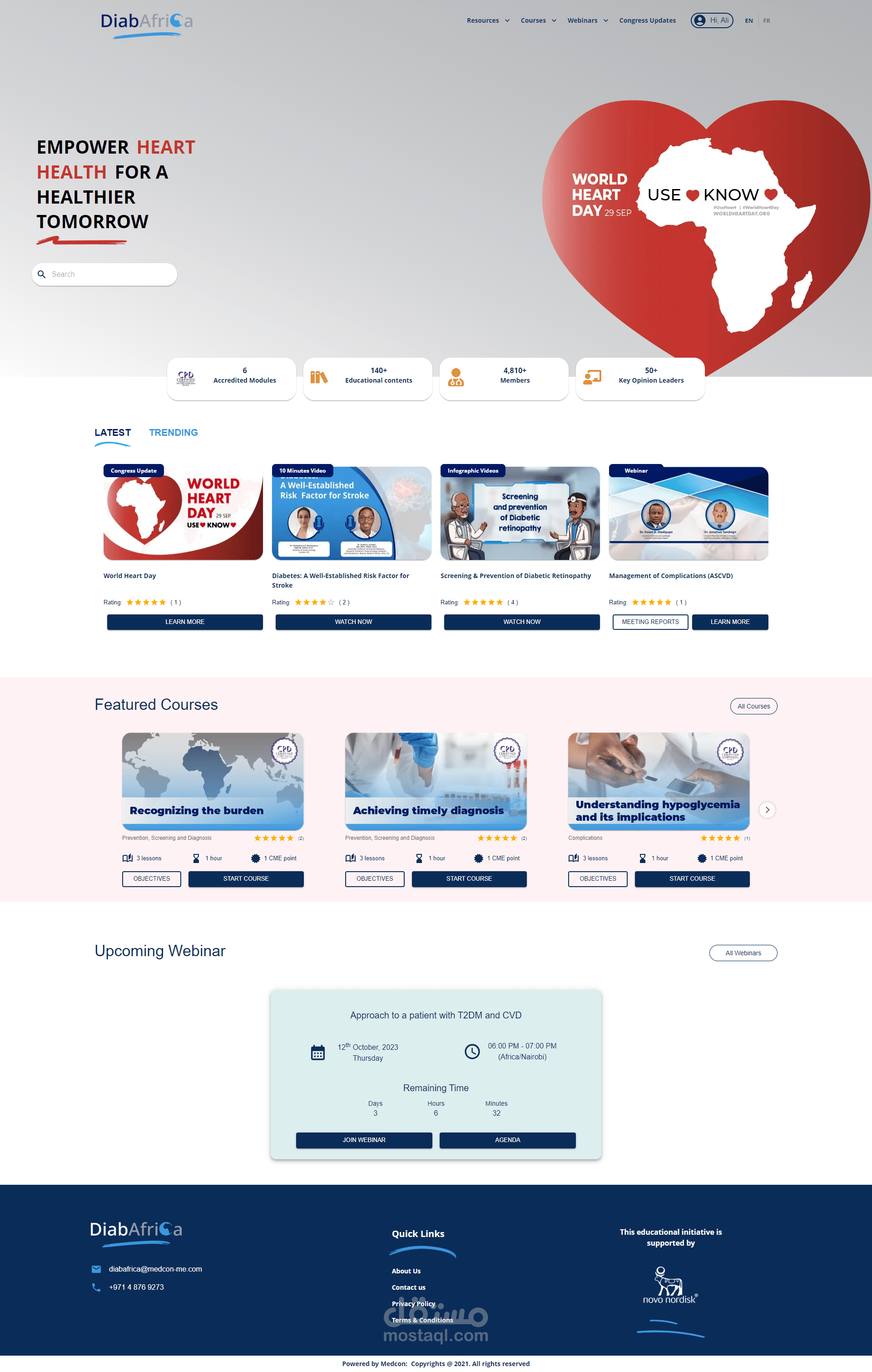 DiabAfrica is a new educational platform for healthcare professionals in Sub-Saharan Africa, with a primary focus of improving the care for diabetic patients