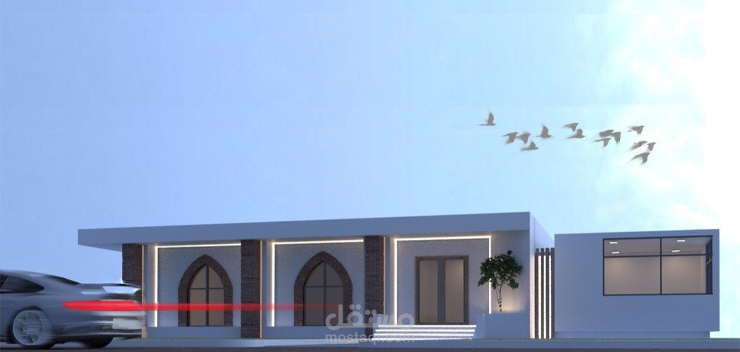 تصميم واجهة ملحق سكني