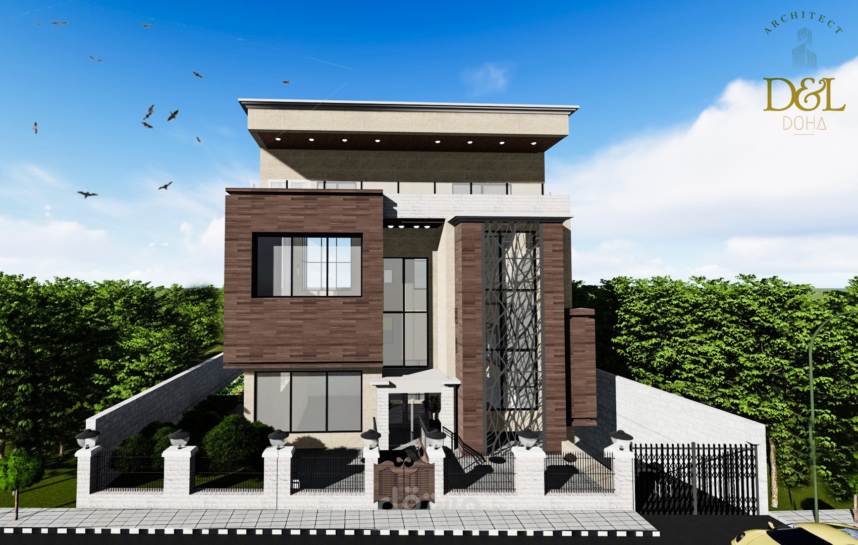 modern 3d villa