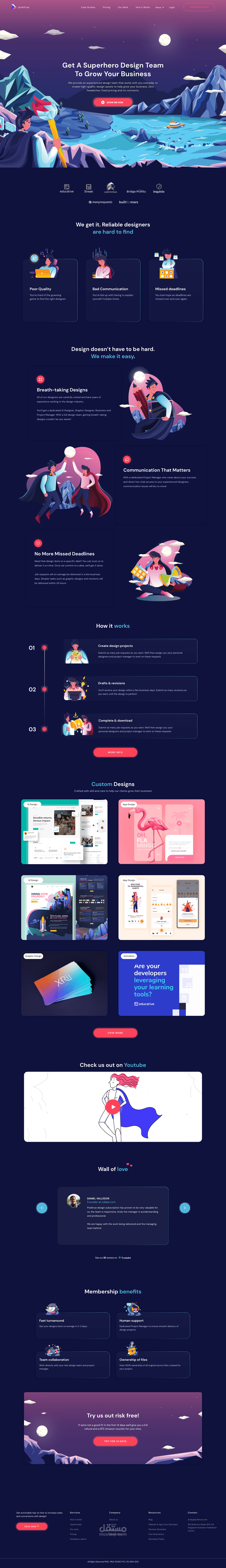 landing page / صفحة هبوط