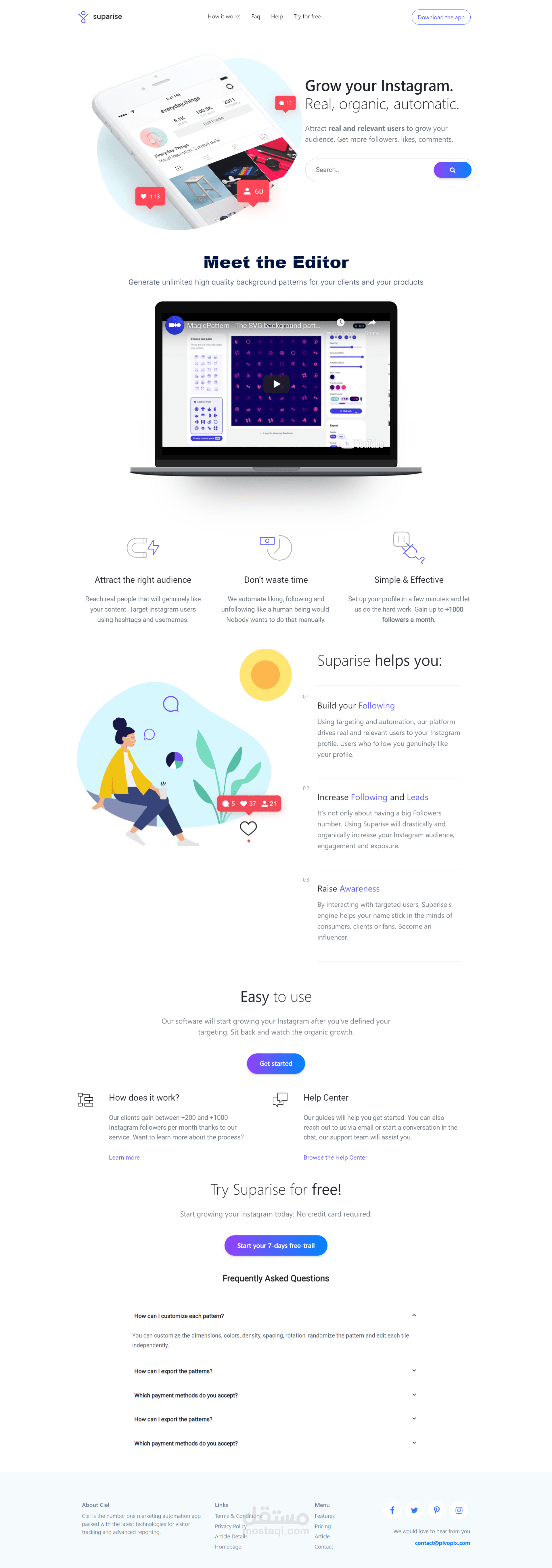 landing page / صفحة هبوط