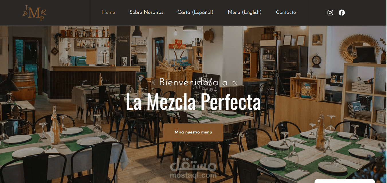 lamezclaperfecta موقع الكتروني لمطعم في اسبانيا