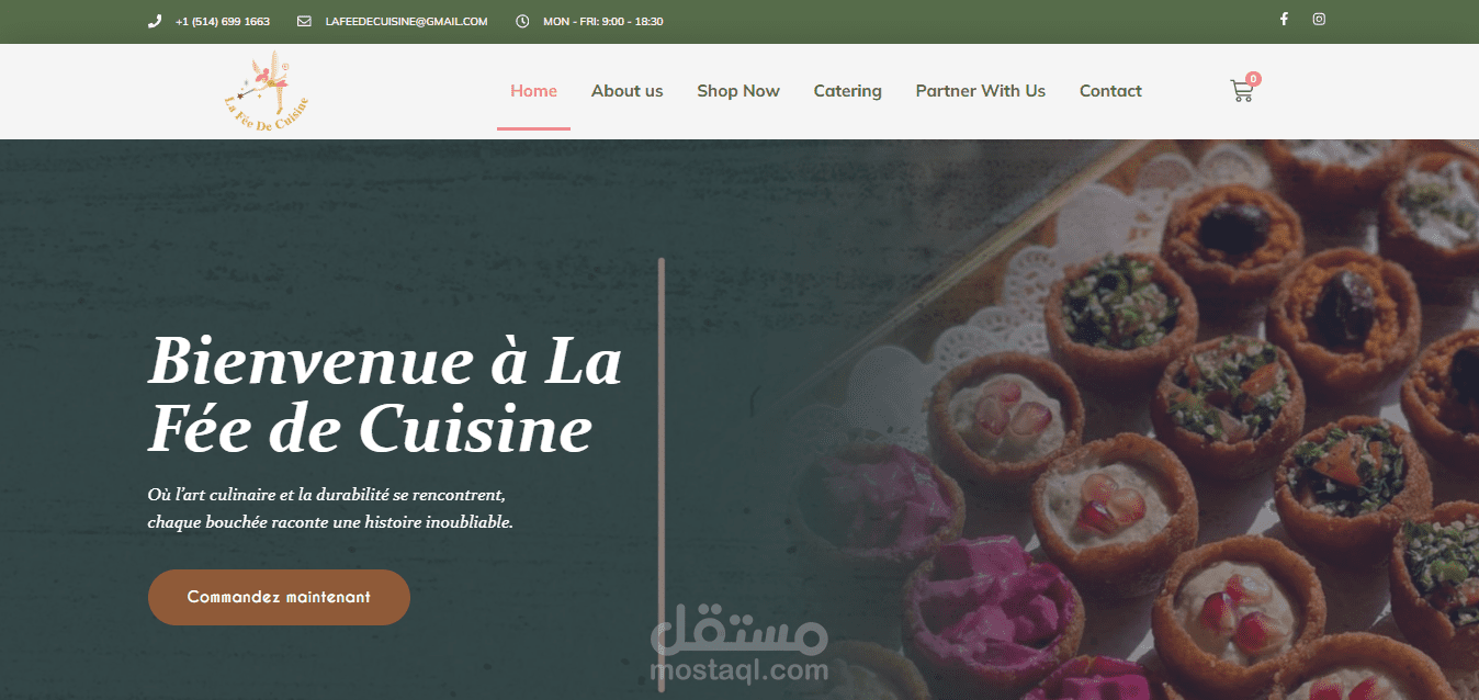 Lafee De Cuisine متجر الكتروني في كندا لخدمات الطعام.