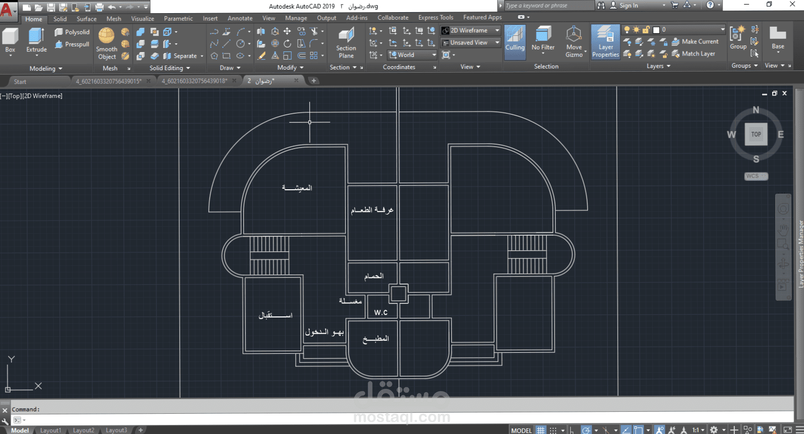 رسم مخططات على الأوتوكاد