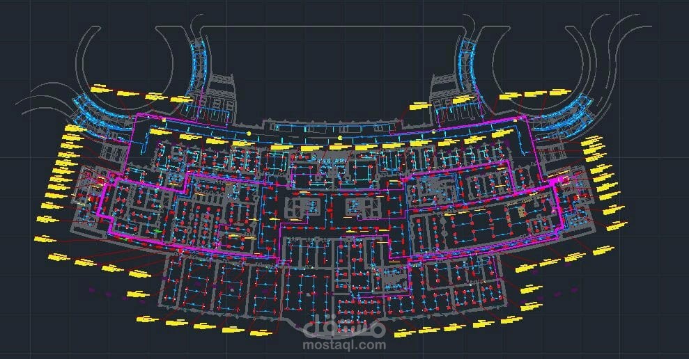 تصميم وعمل رسومات SHOP DRAWING للاعمال الكهربيه وانظمه التيار الخفيف لمستشفي