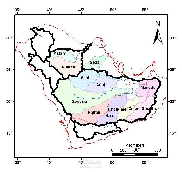 بحث إنجليزي عن المصادر الرئيسية للمياه العذبة وتلوث المياه في المملكة السعودية