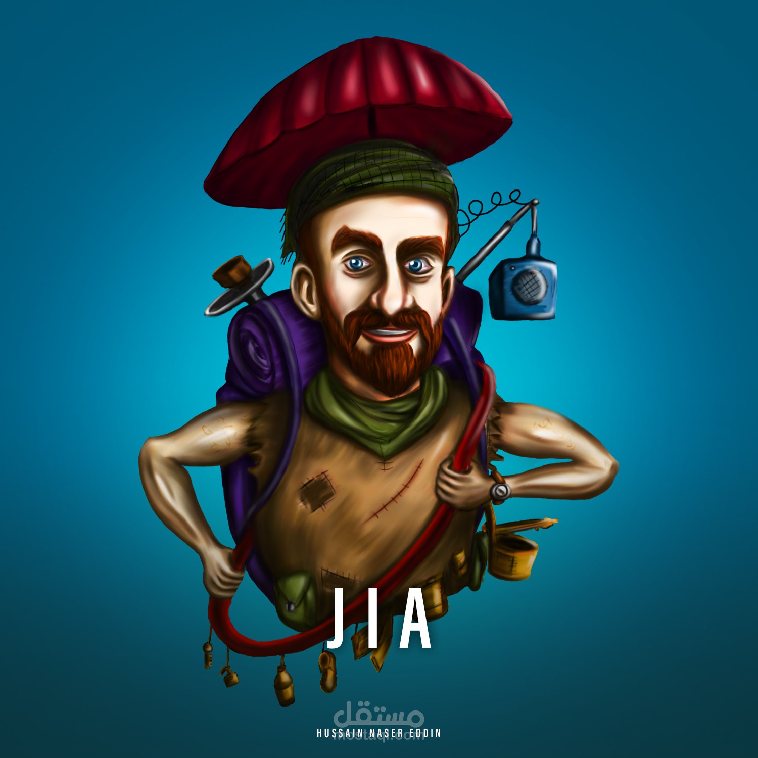 رسم ديجيتال كاركتر كرتوني لاشخاص من الواقع