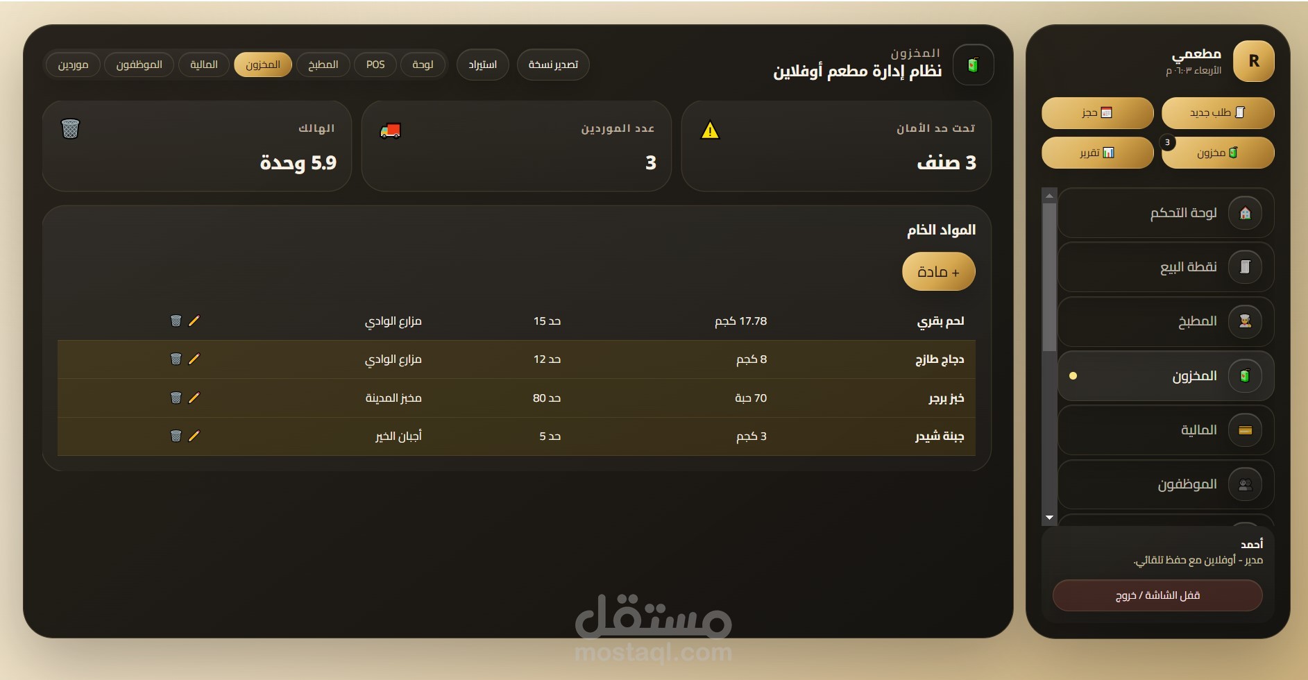 Restaurant management system