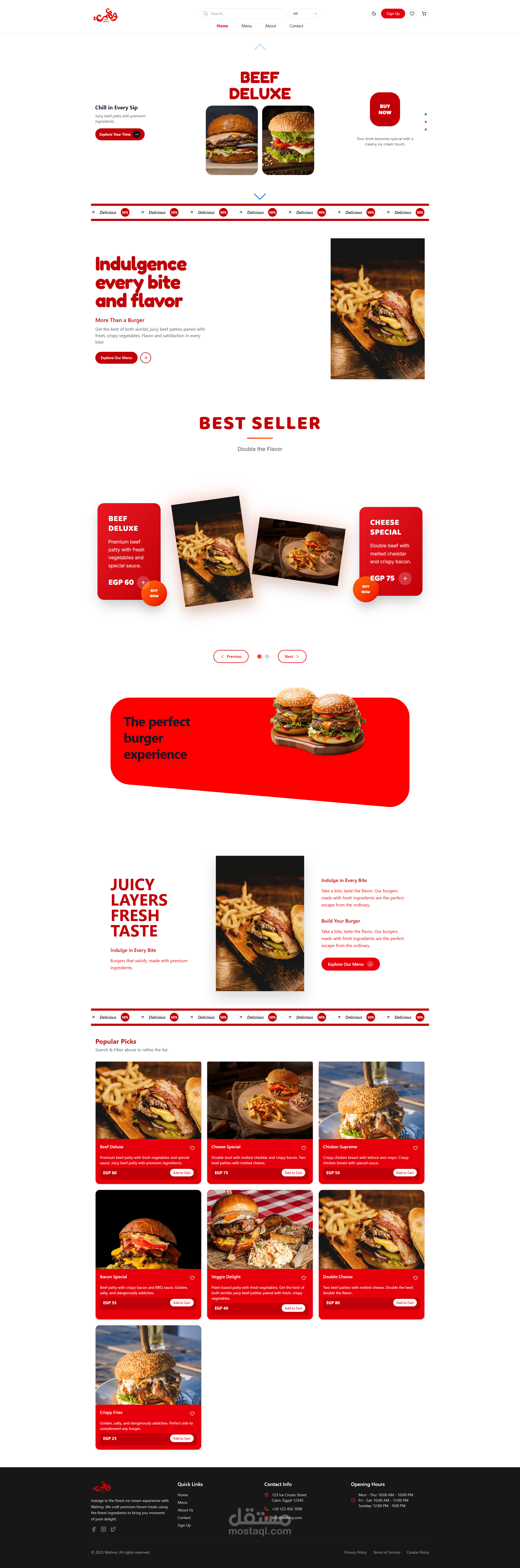 Interactive Food Ordering System (React)