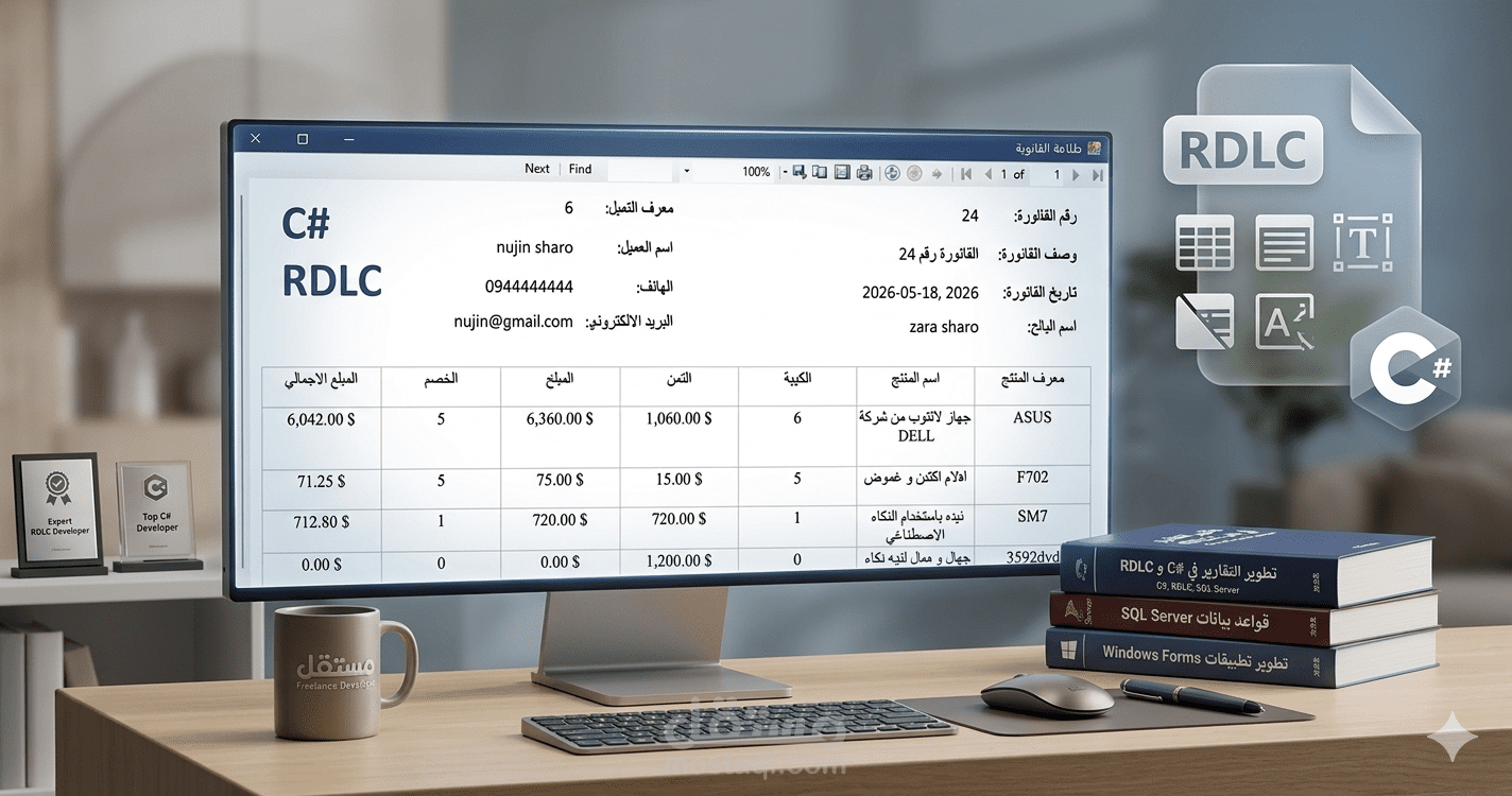 تصميم تقارير احترافية لتطبيقات سطح المكتب باستخدام RDLC