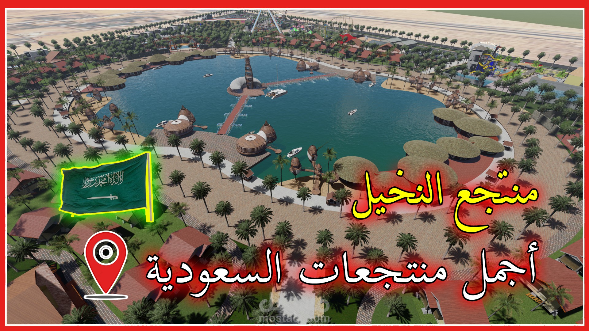 منتجع النخيل في المملكة العربية السعودية | جولة في منتجع النخيل |تصميم منتجع النخيل 2023