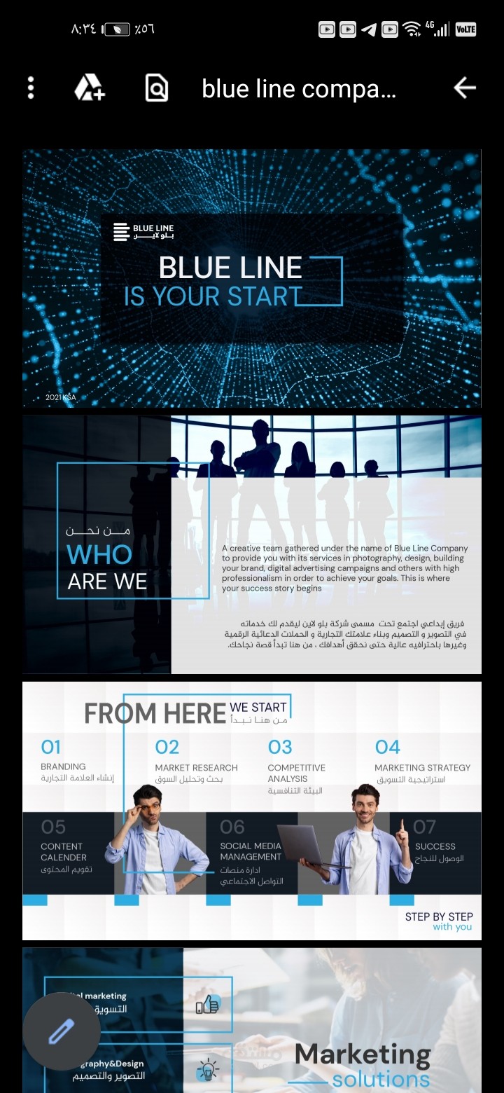 بروفايل شركة blue line