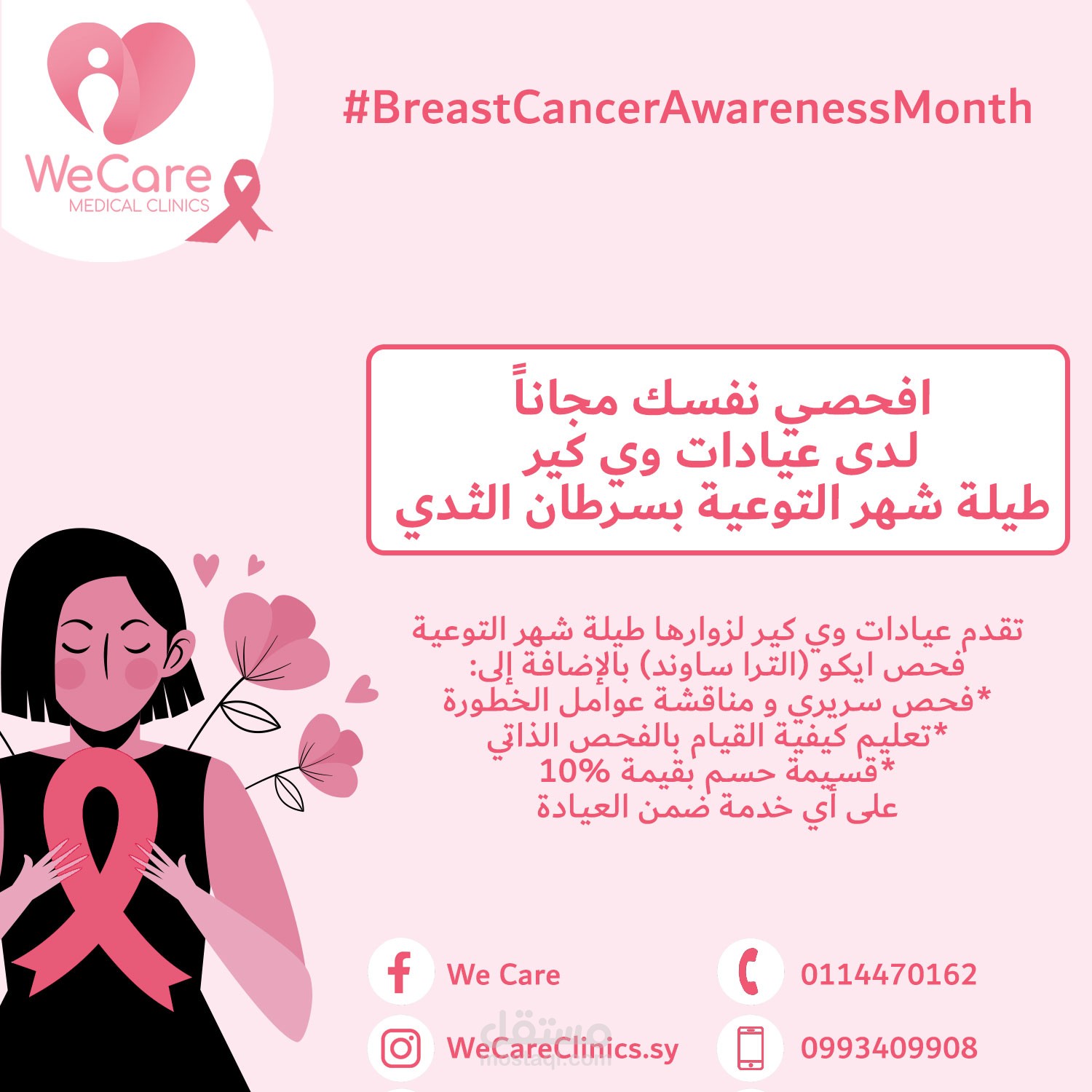 حملة التوعية بالكشف المبكر لمرض سرطان الثدي