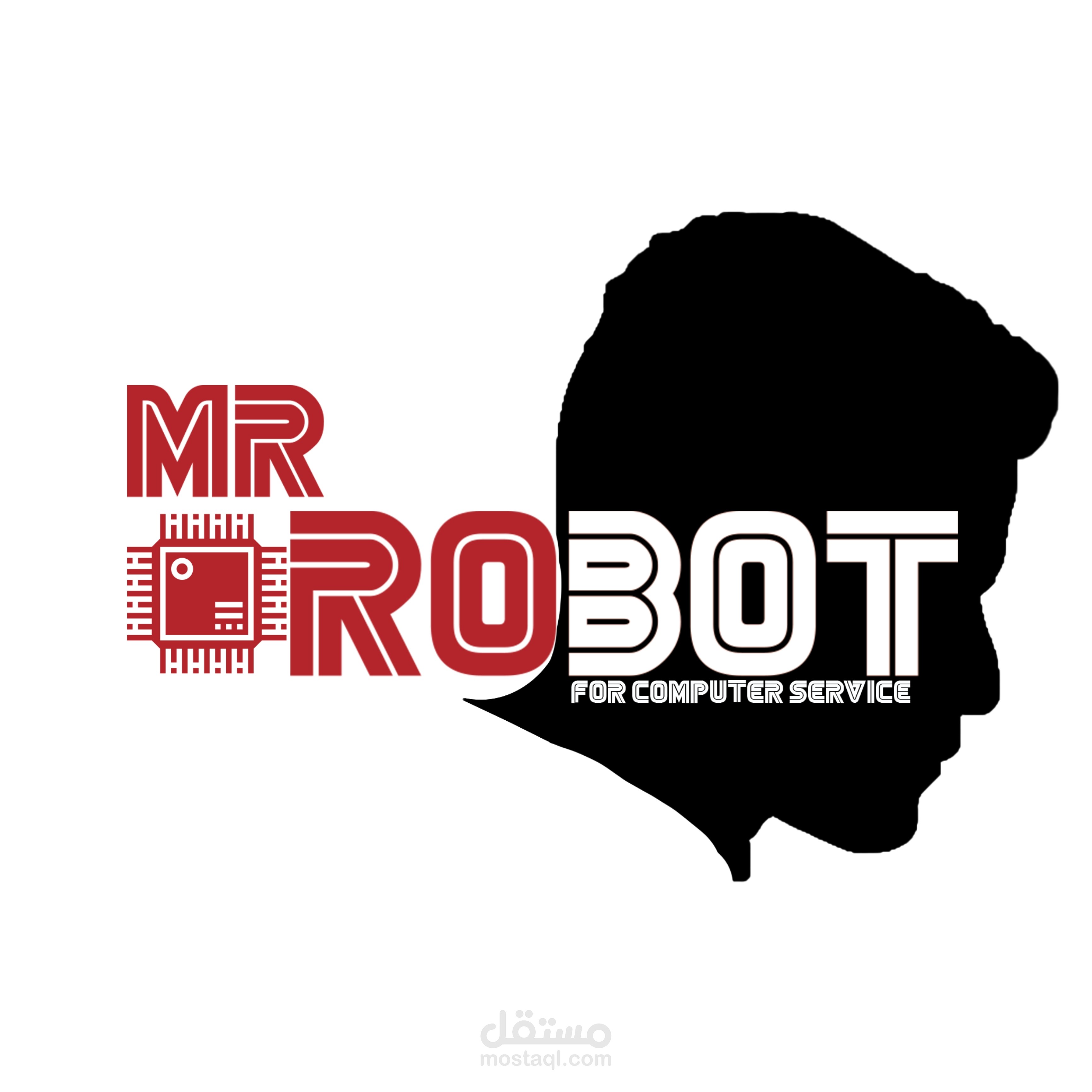لوجو لشركة صغيرة computer services باسم مسلسل Mr robot