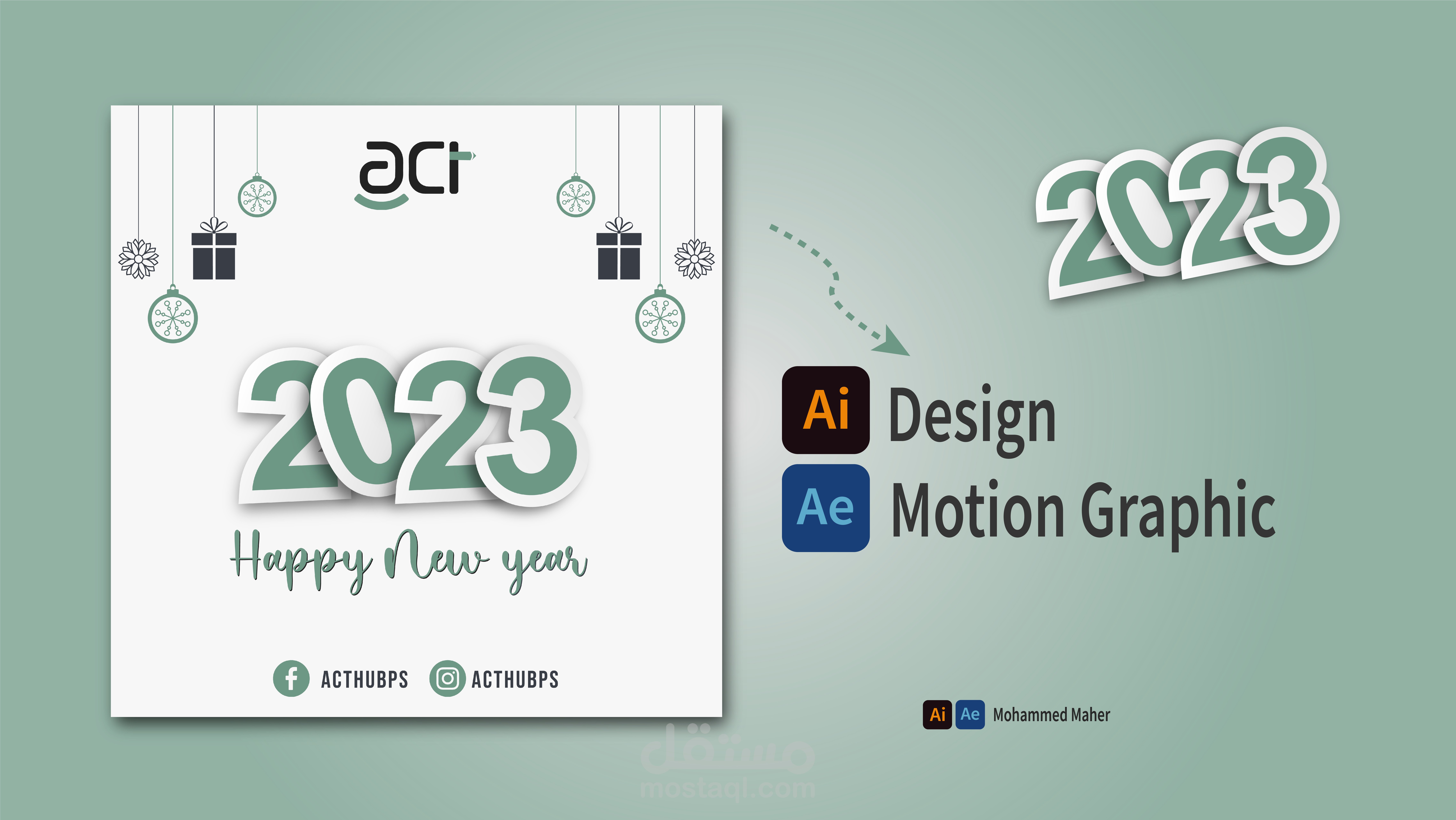 تصميم سوشيال ميديا   act 2023  من أعمالي في التصميم و الموشن جرافيك