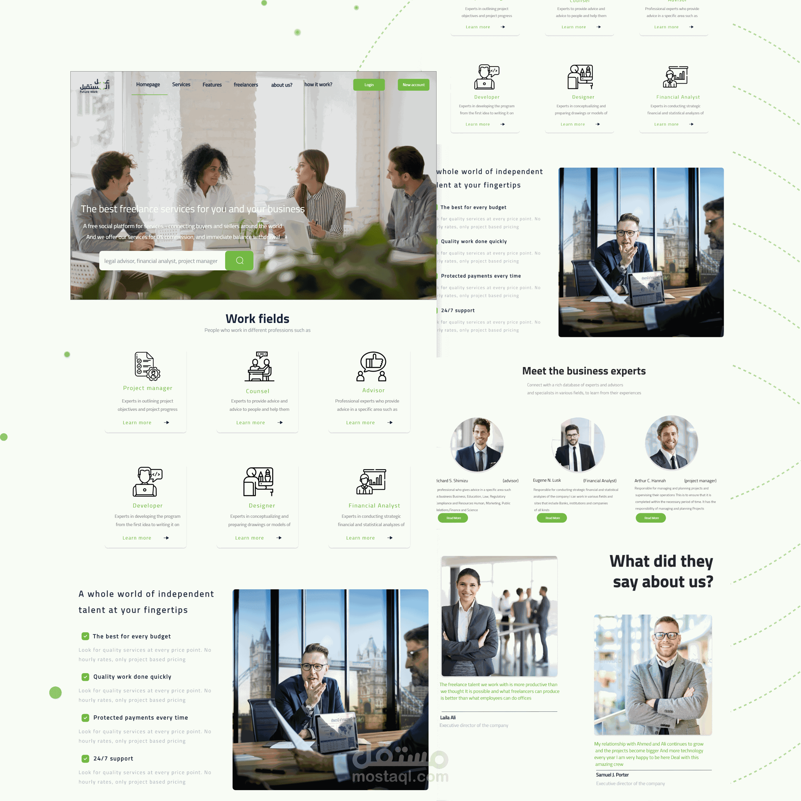 Freelancer Landing Page Design