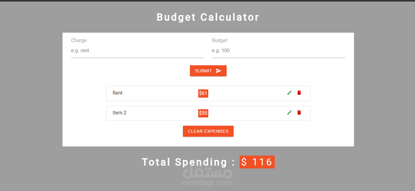 Budget Calculator