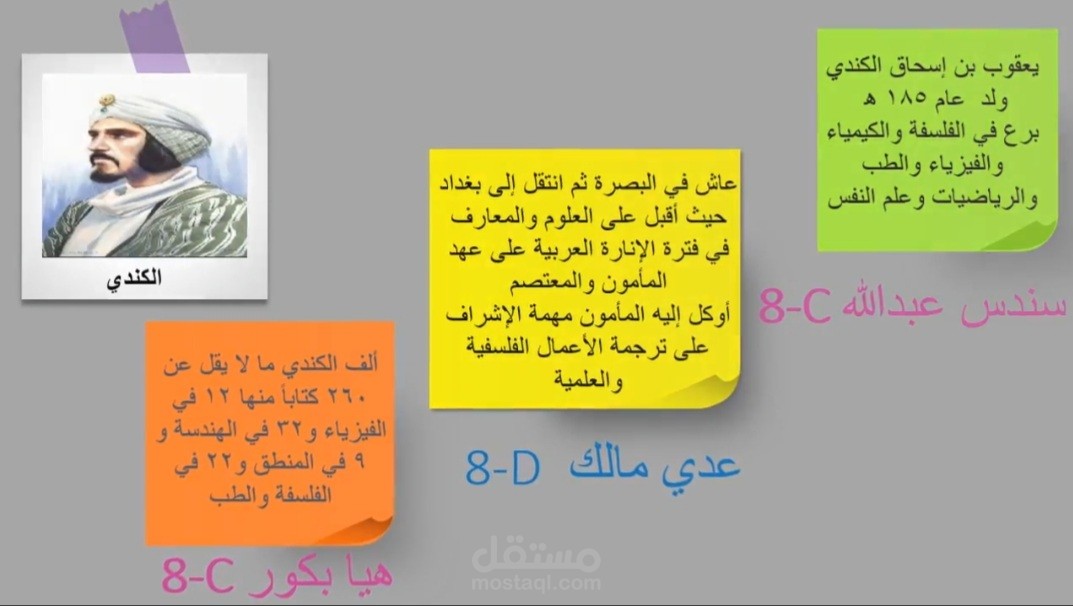 فيديو عن العلماء مصمم باستخدام البوربوينت