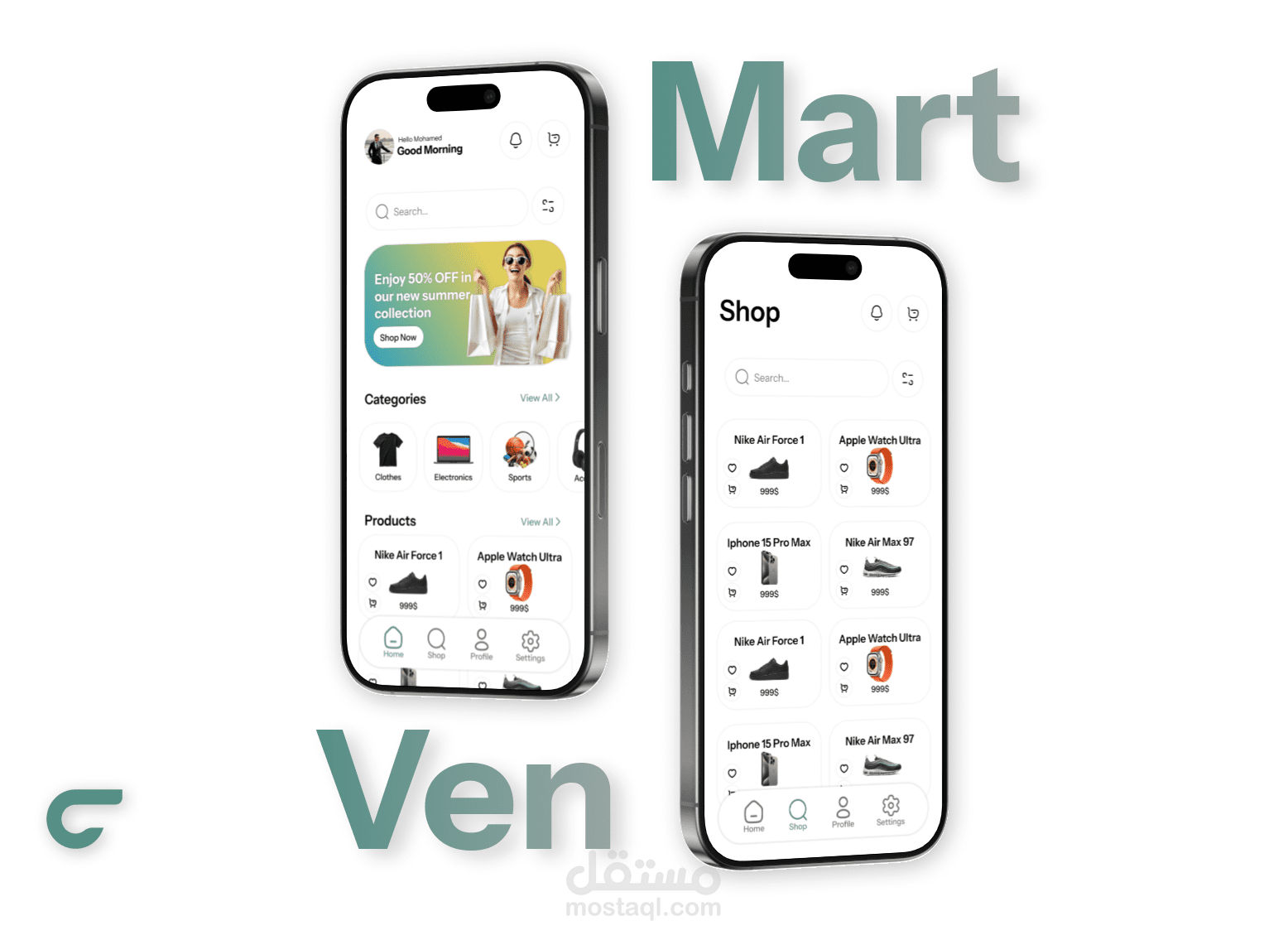 VenMart Shopping App Design