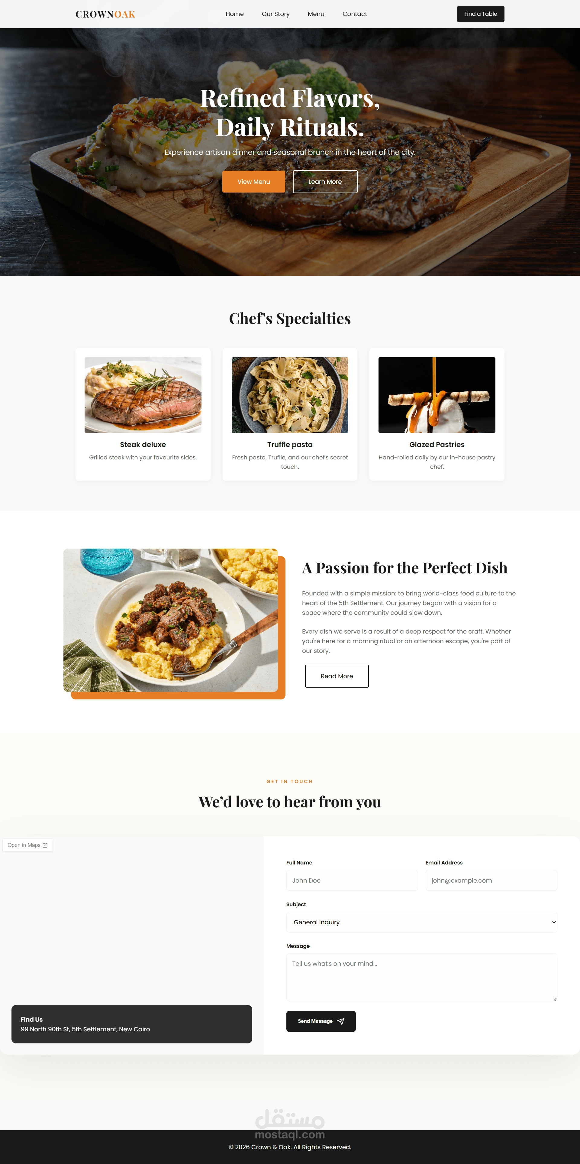 Luxury Dining Website