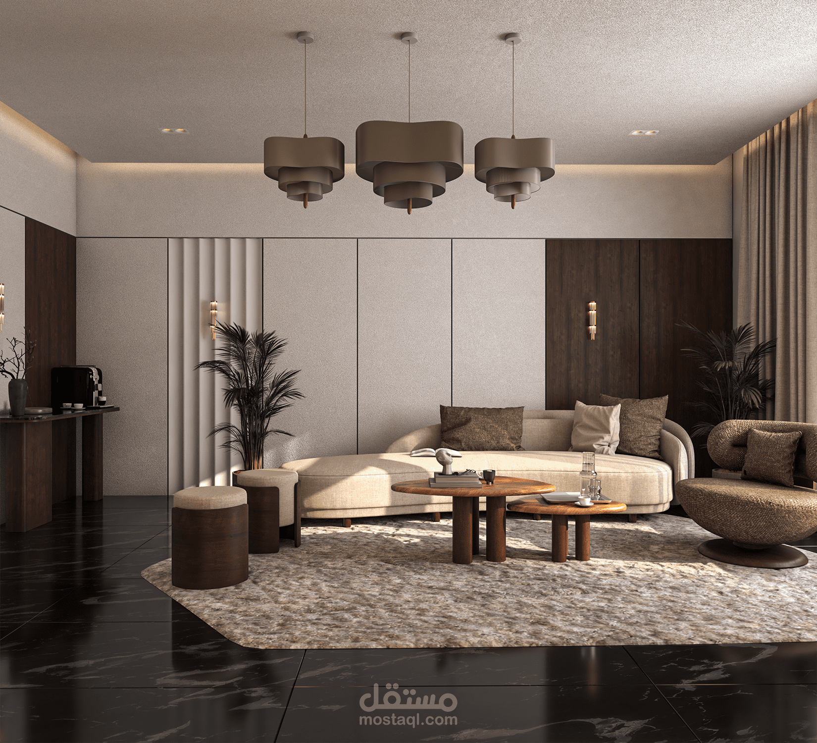 تصميم غرفة معيشة - MODERN STYLE