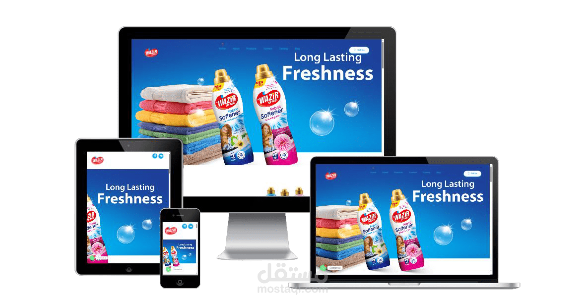 موقع إلكتروني لشركة منظفات