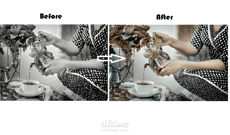 تلوين صور أبيض وأسود   Colorize Pictures - black and white