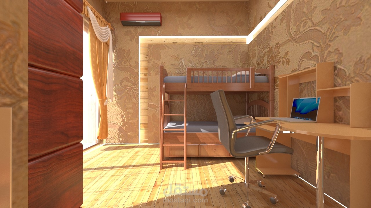 تصميم غرفة نوم لطفلين في أوزباكستان
