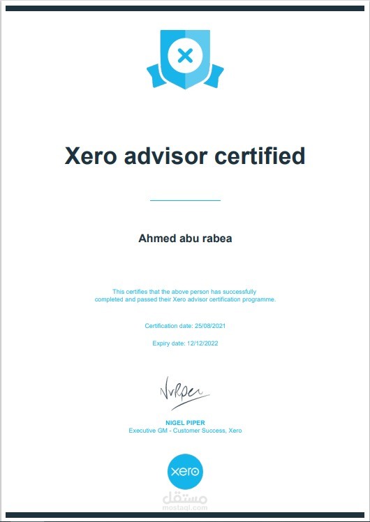 Xero Advisor Certified