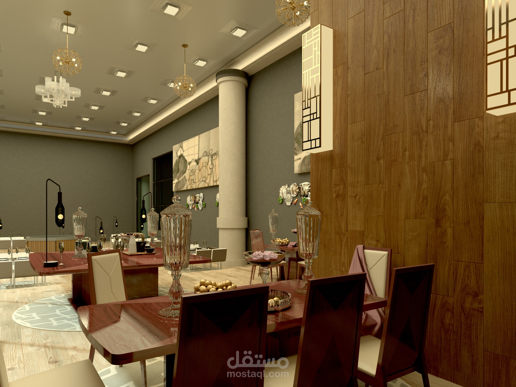 تصميم ديكورات داخلية ولقطات خارجية