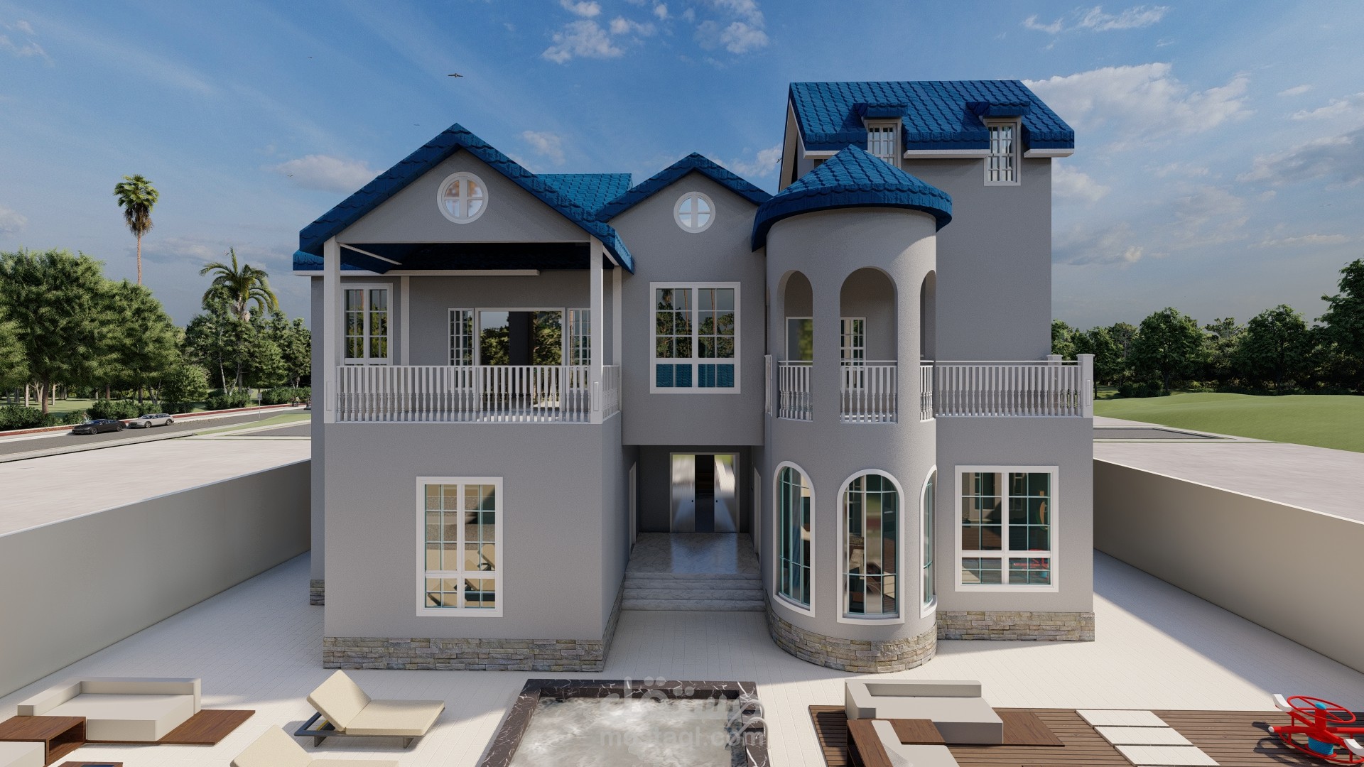 تصميم فيلا سكنية - تصميم خارجي ومخططات - أبو ظبي