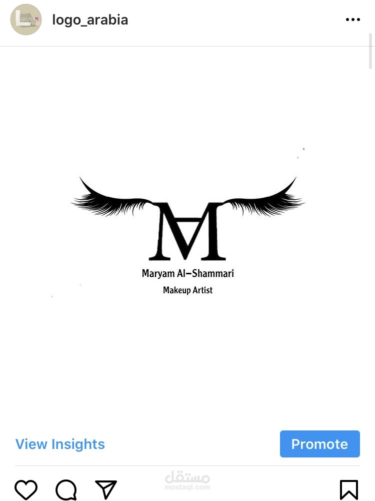 تصميم لوقو لميك اب ارتست