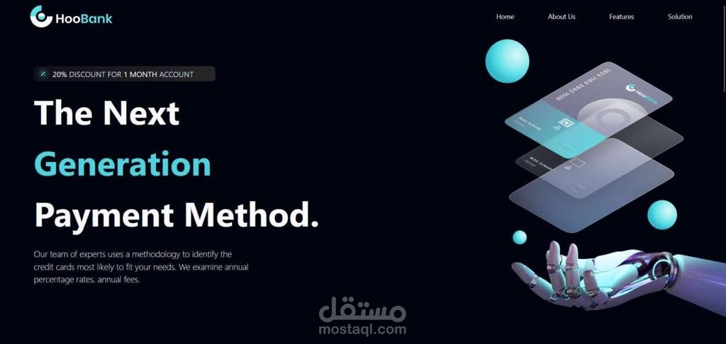 صفحة هبوط تم تصميم واجهتها باستخدام TailwindCSS