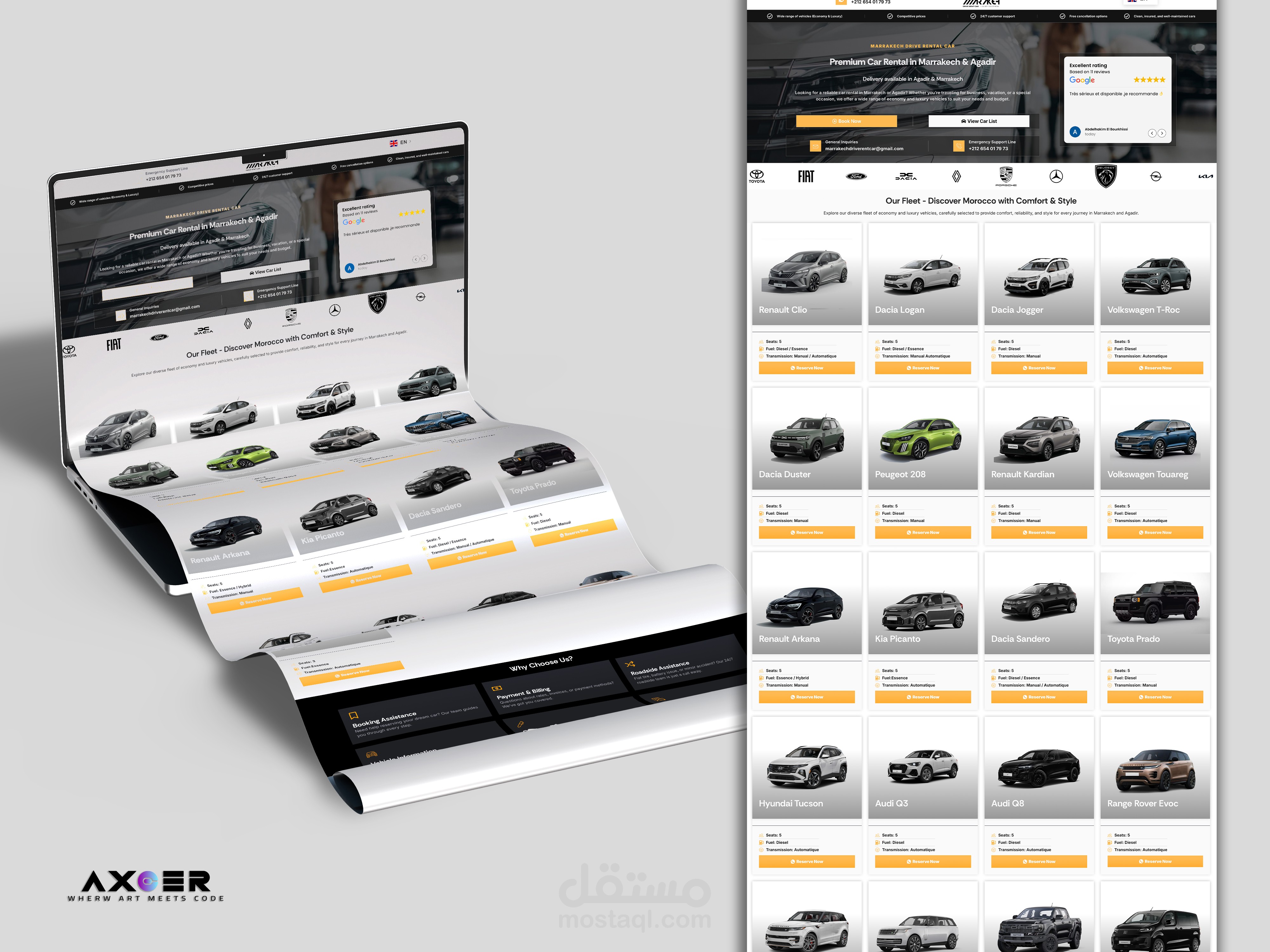 Car Rental Website – موقع حديث لجذب العملاء وزيادة الحجوزات