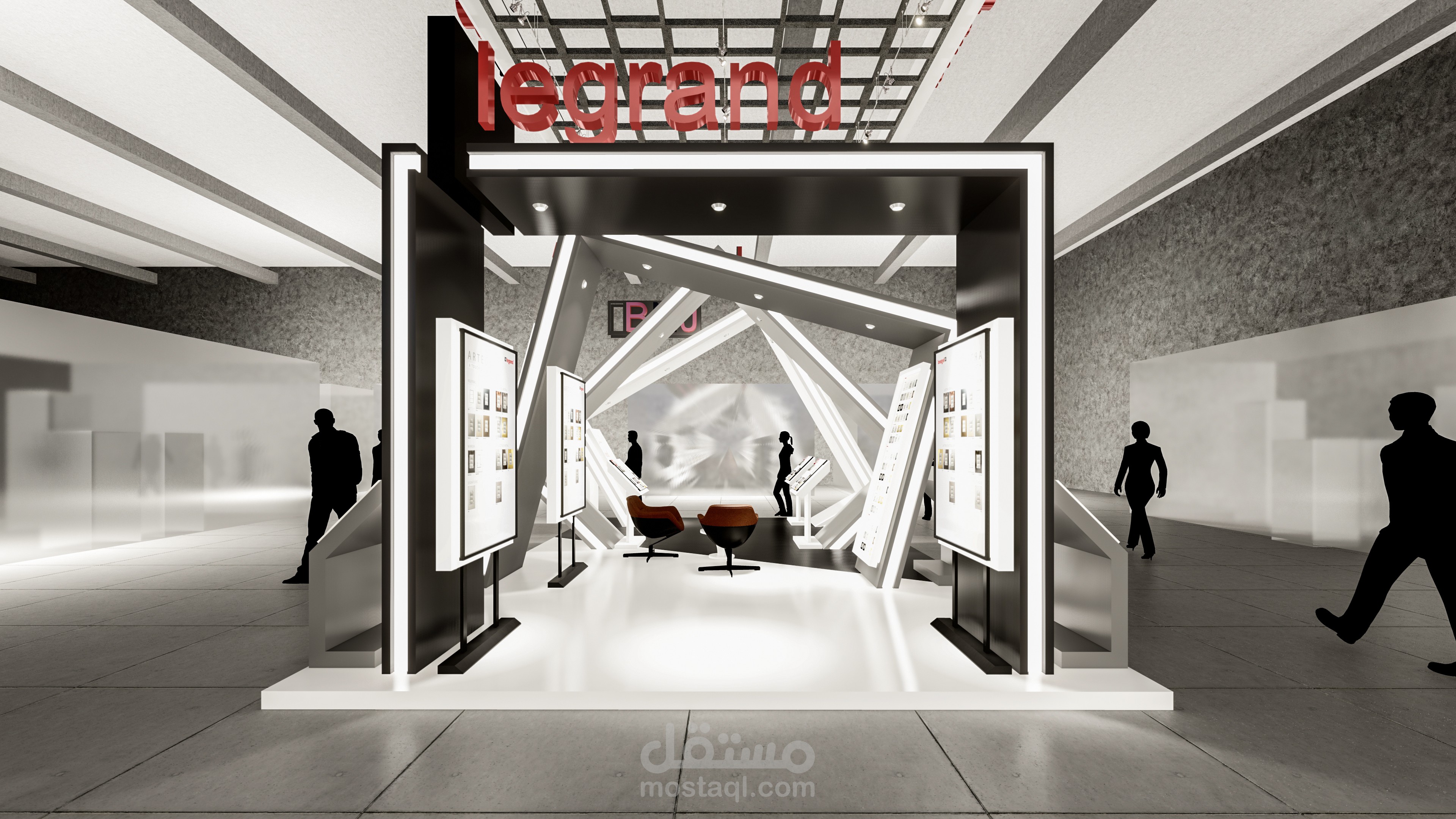 تصميم داخلي لركن في معرض