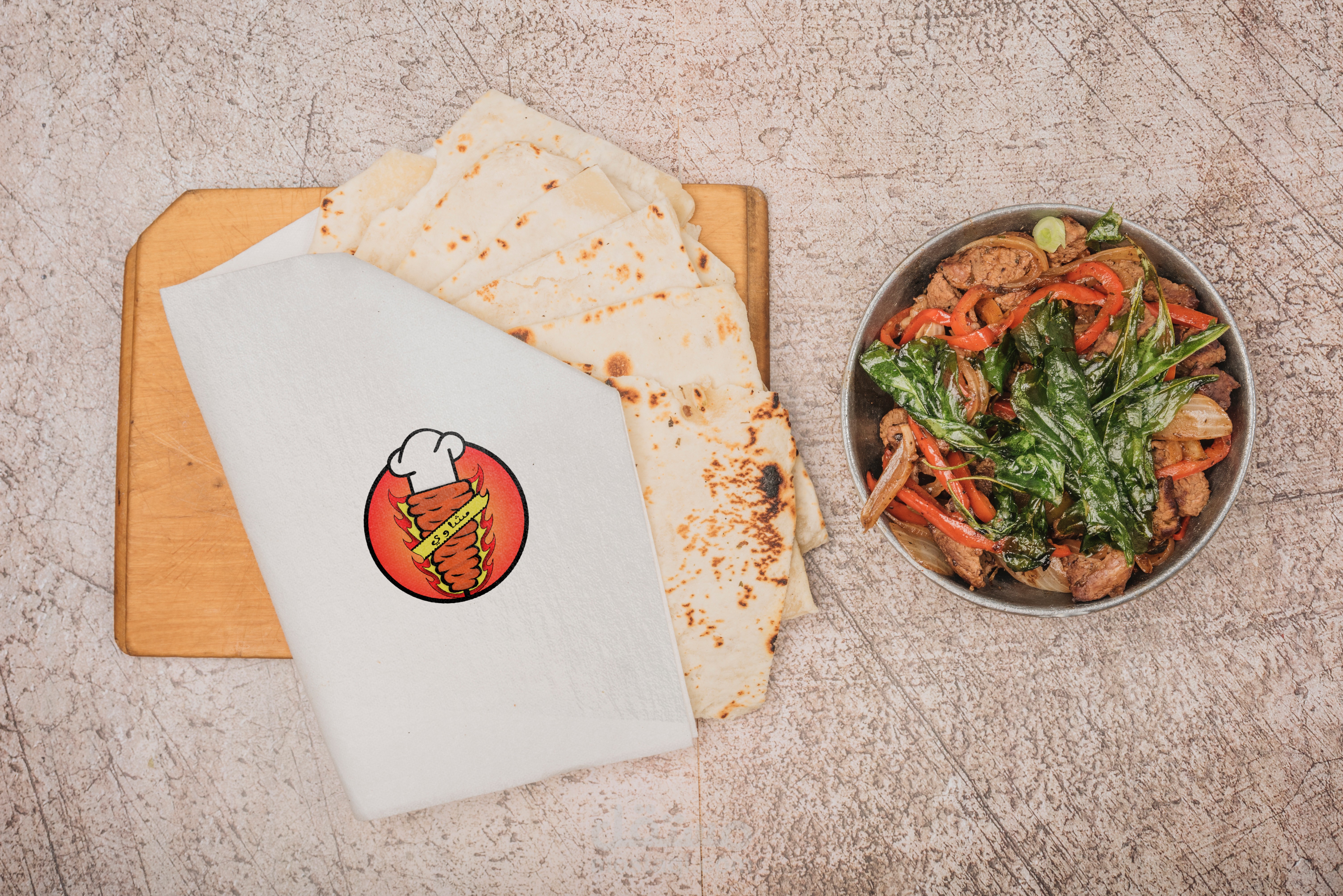 شعار مطعم لبيع الشاورما