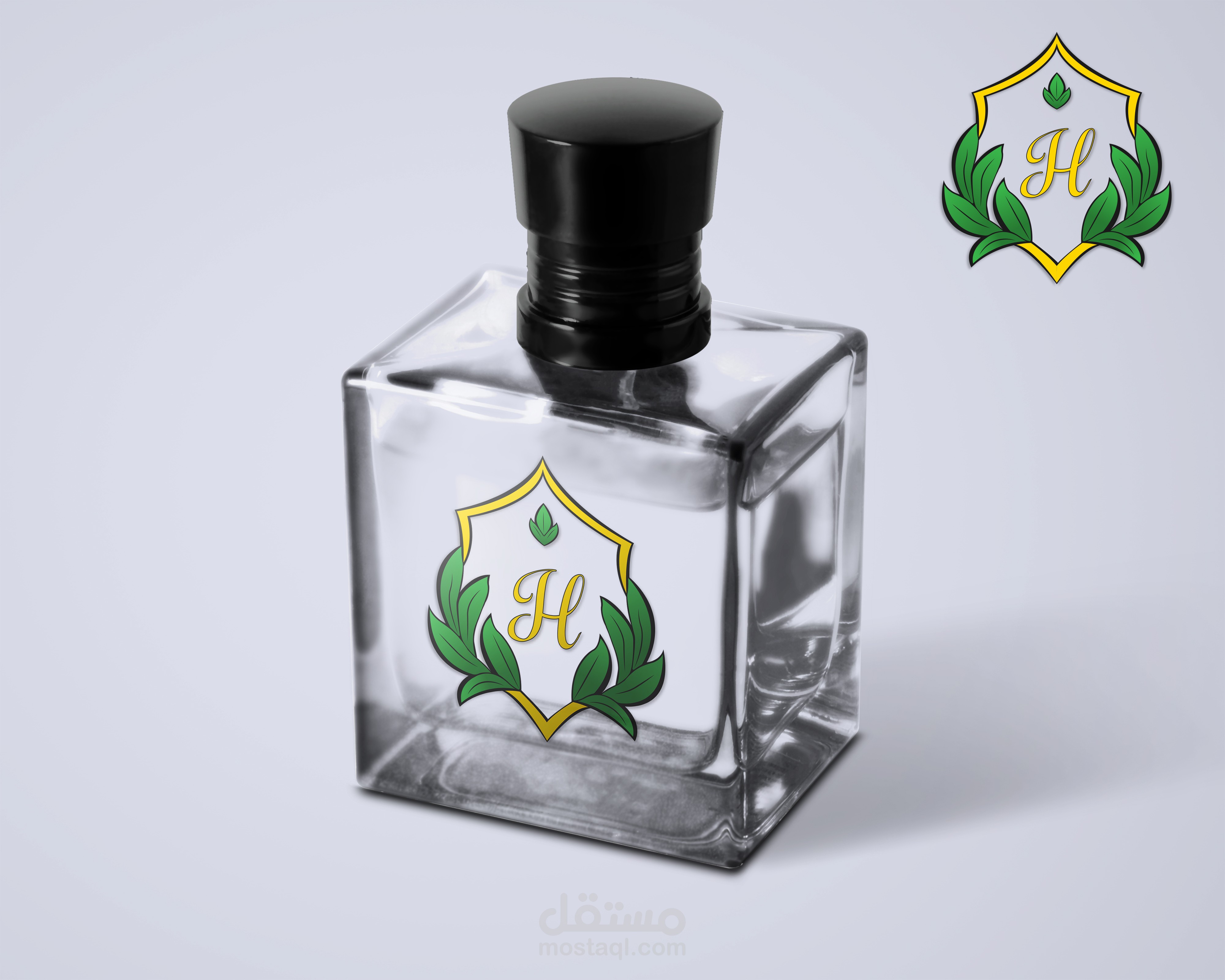 شعار محل لبيع العطور الطبيعية