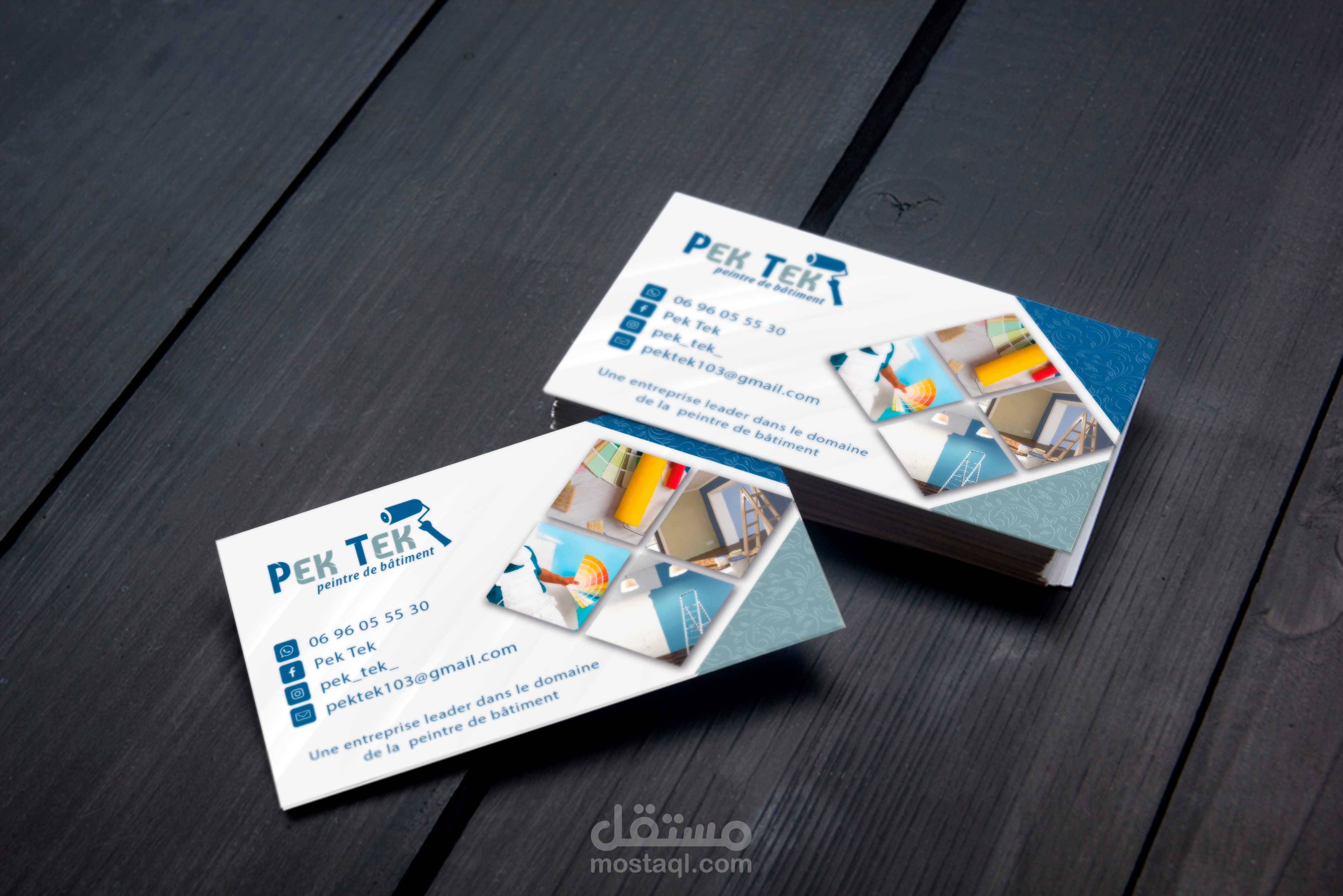 بطاقة عمل شركة للصباغة المنزلية