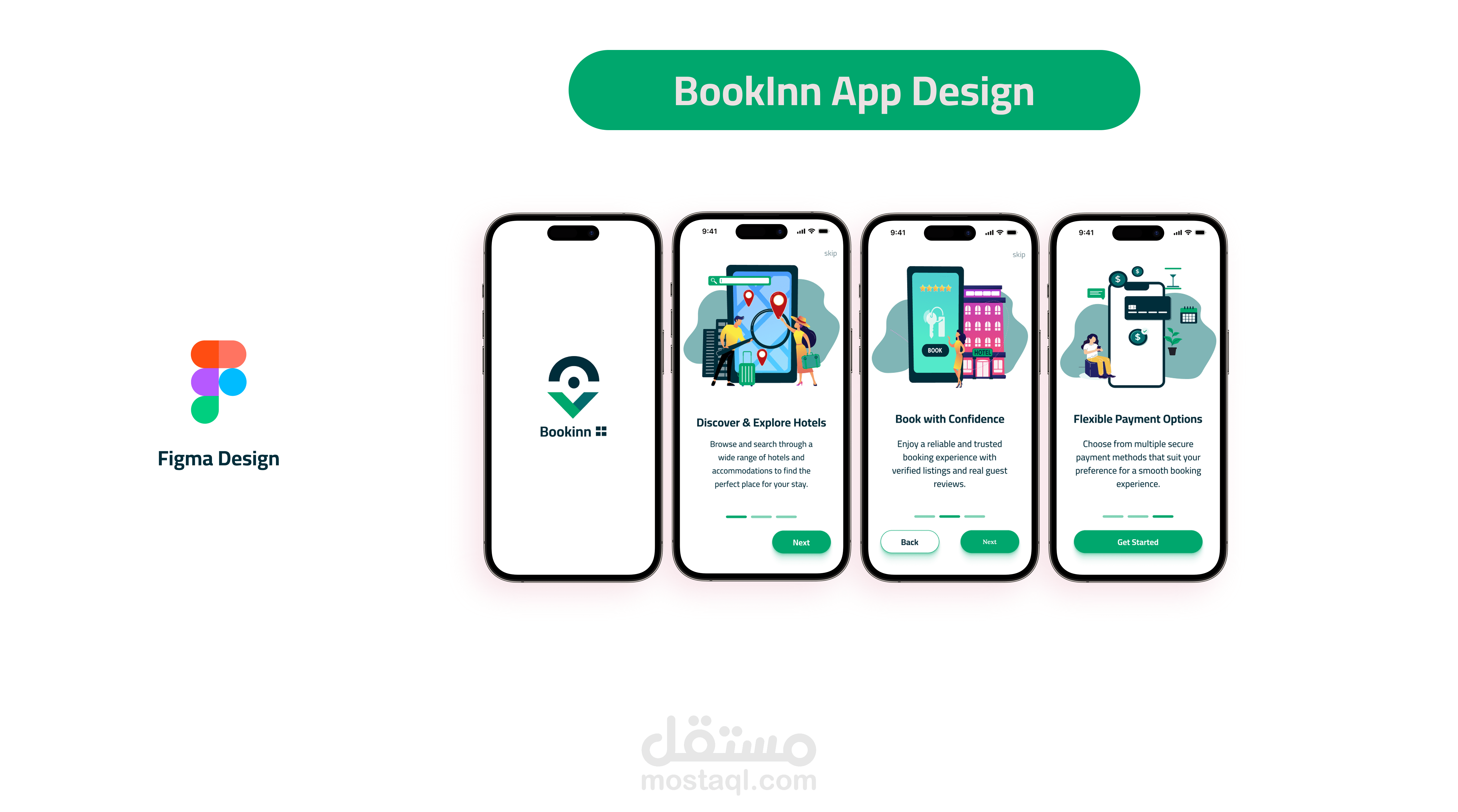 تصميم تطبيق موبايل لحجز فندق
