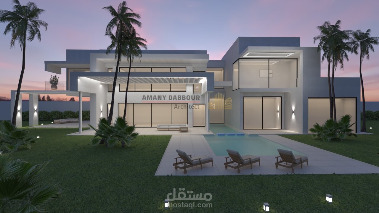رفع واجهة مودرن باستخدام برنامج 3dmax