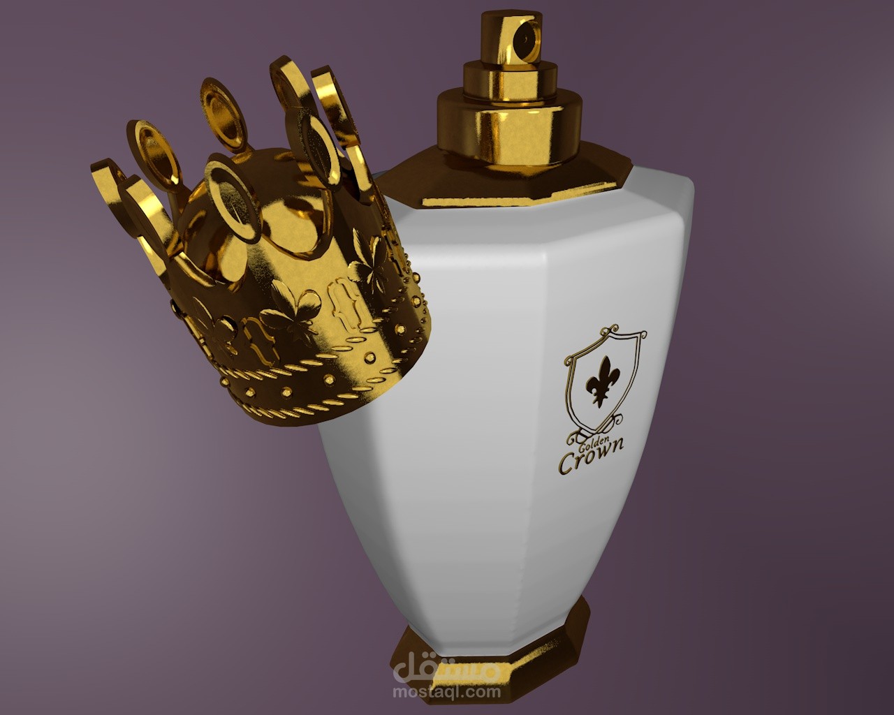 تصميم ثلاثي الأبعاد لزجاجات العطور 3D design