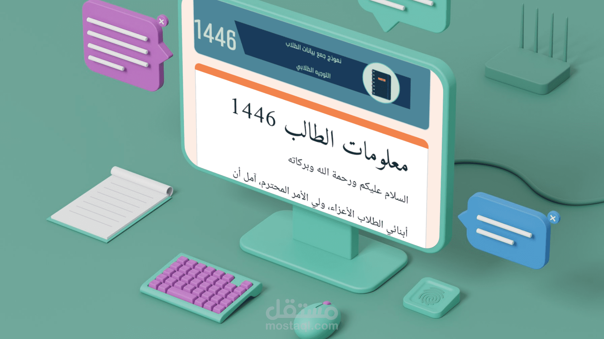 مشروع جمع بيانات الطلاب الكترونية