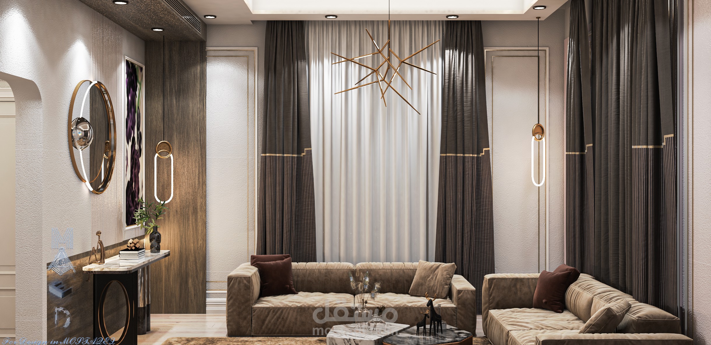 تصميم داخلي 3D( مجلس نساء)