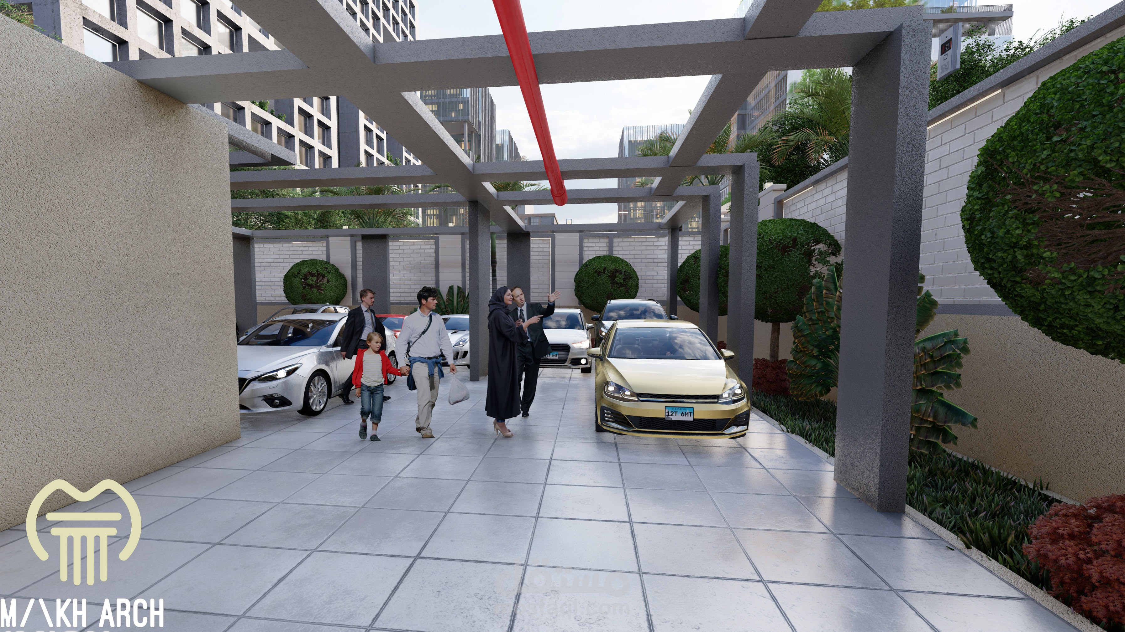 مشروع كامل جراج لفيلا سكنية (بالسعودية -الرياض) (بالفيديو)