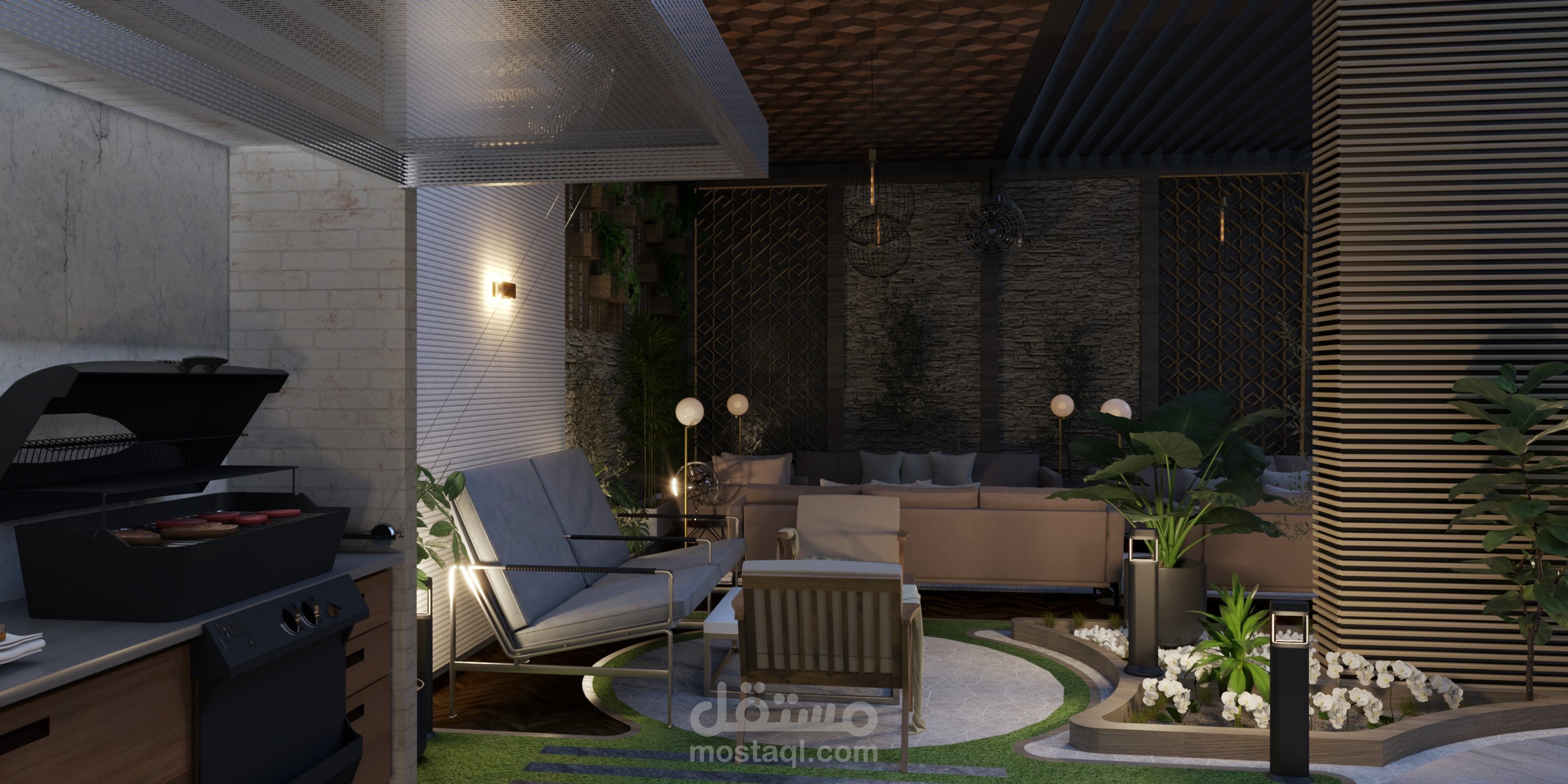 شوت ليلي للجلسة خارجية بروف