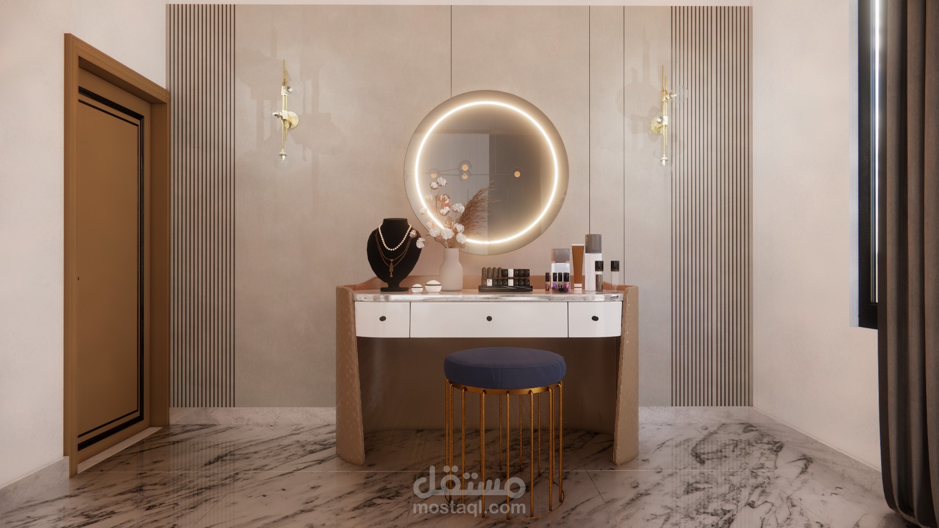 غرفة نوم مودرن (تسريحة)