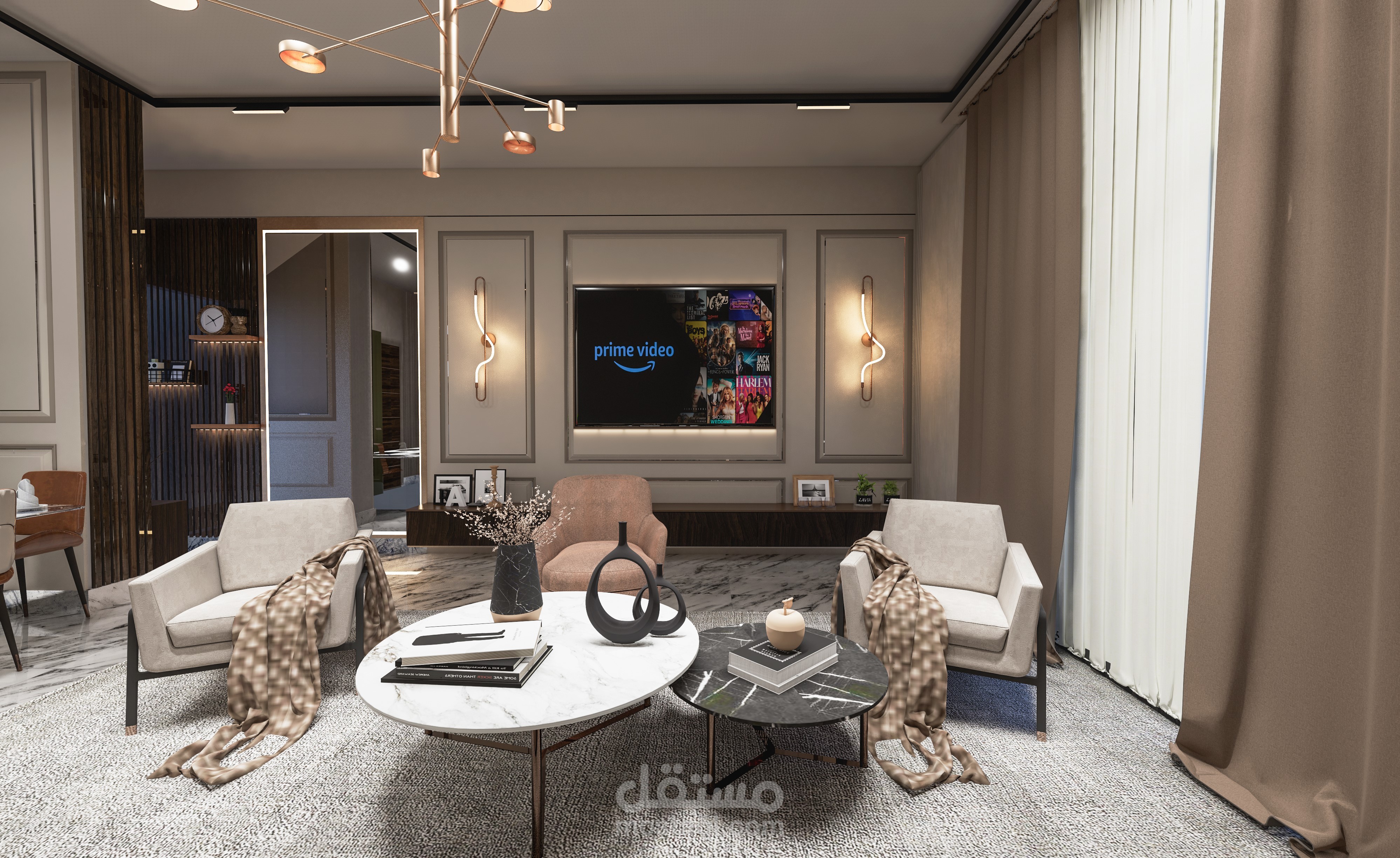 صالون سيمي كلاسيك 2 لشقة بالرياض