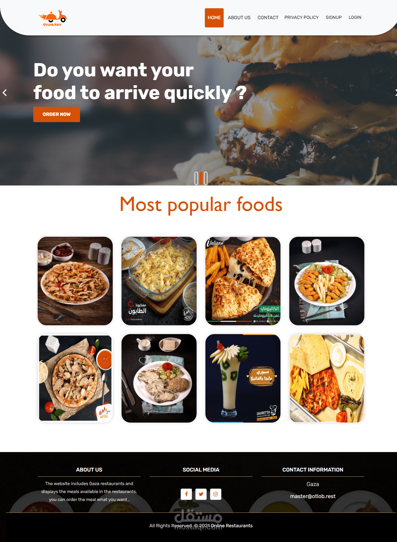 Restaurant management system and ordering meals Online