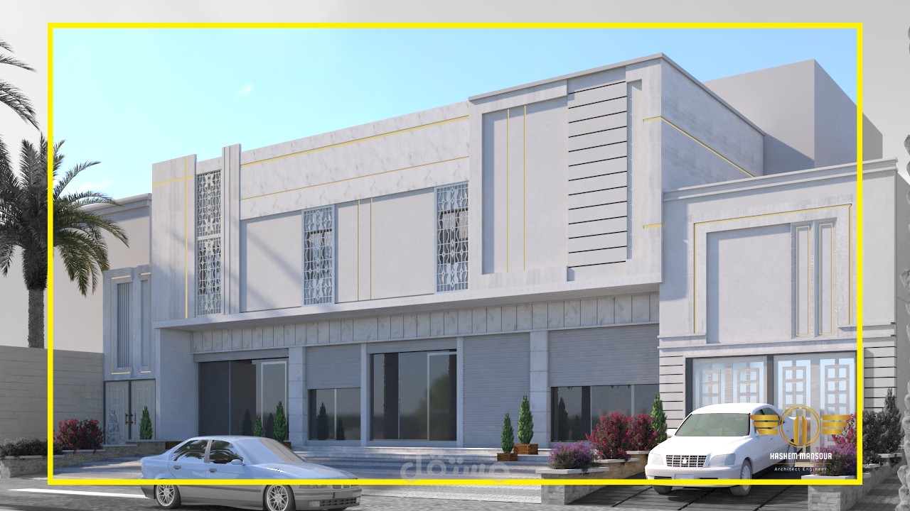 اعادة تصميم خارجي لواجهة فيلا سكنية في السعودية