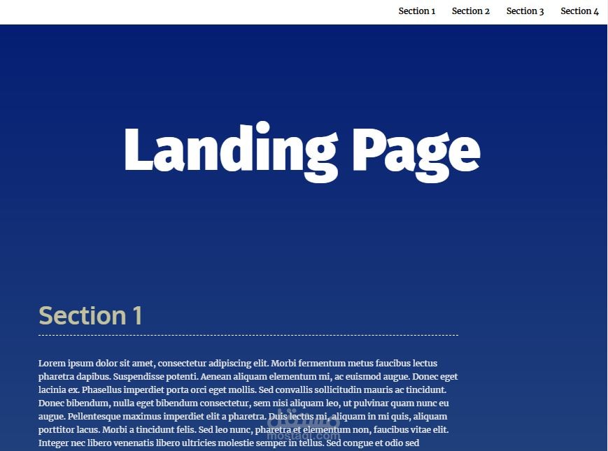 Landing Page - Udacity Professional Nanodegree Project